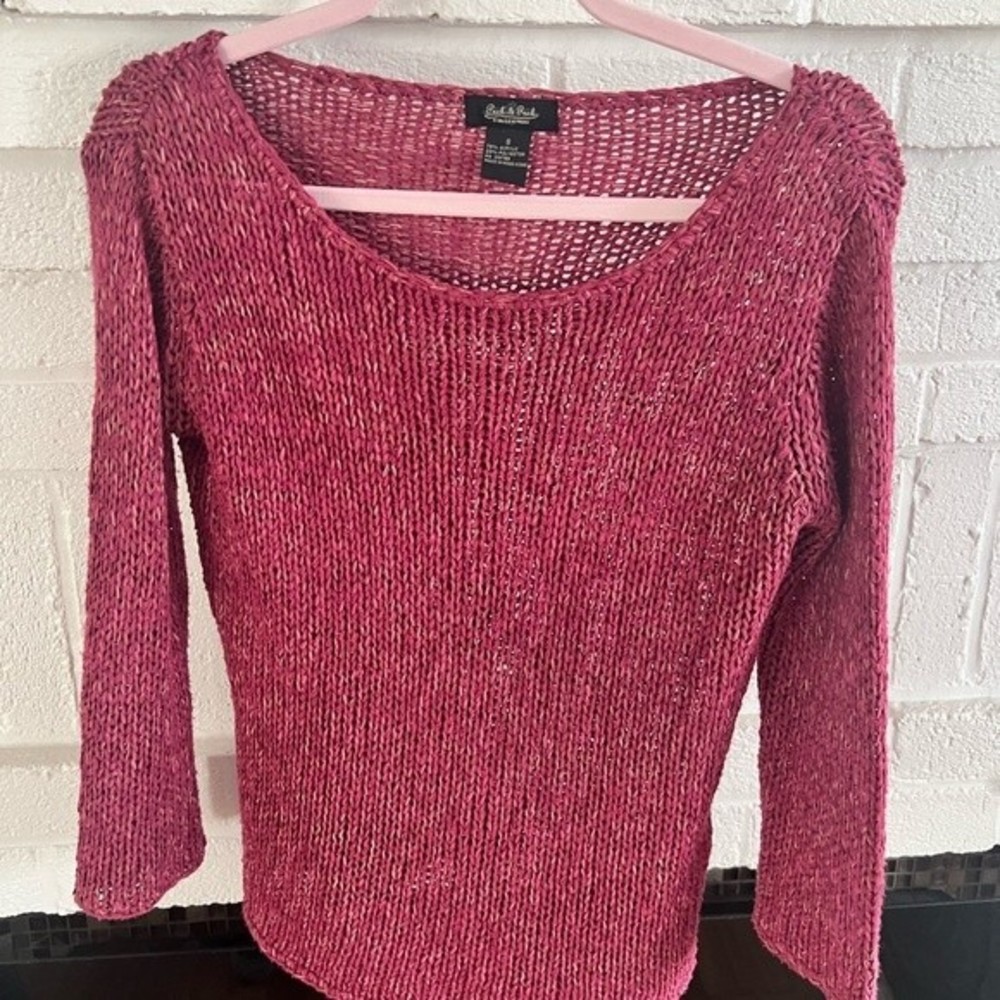Peck & Peck PINK knit sweater size small